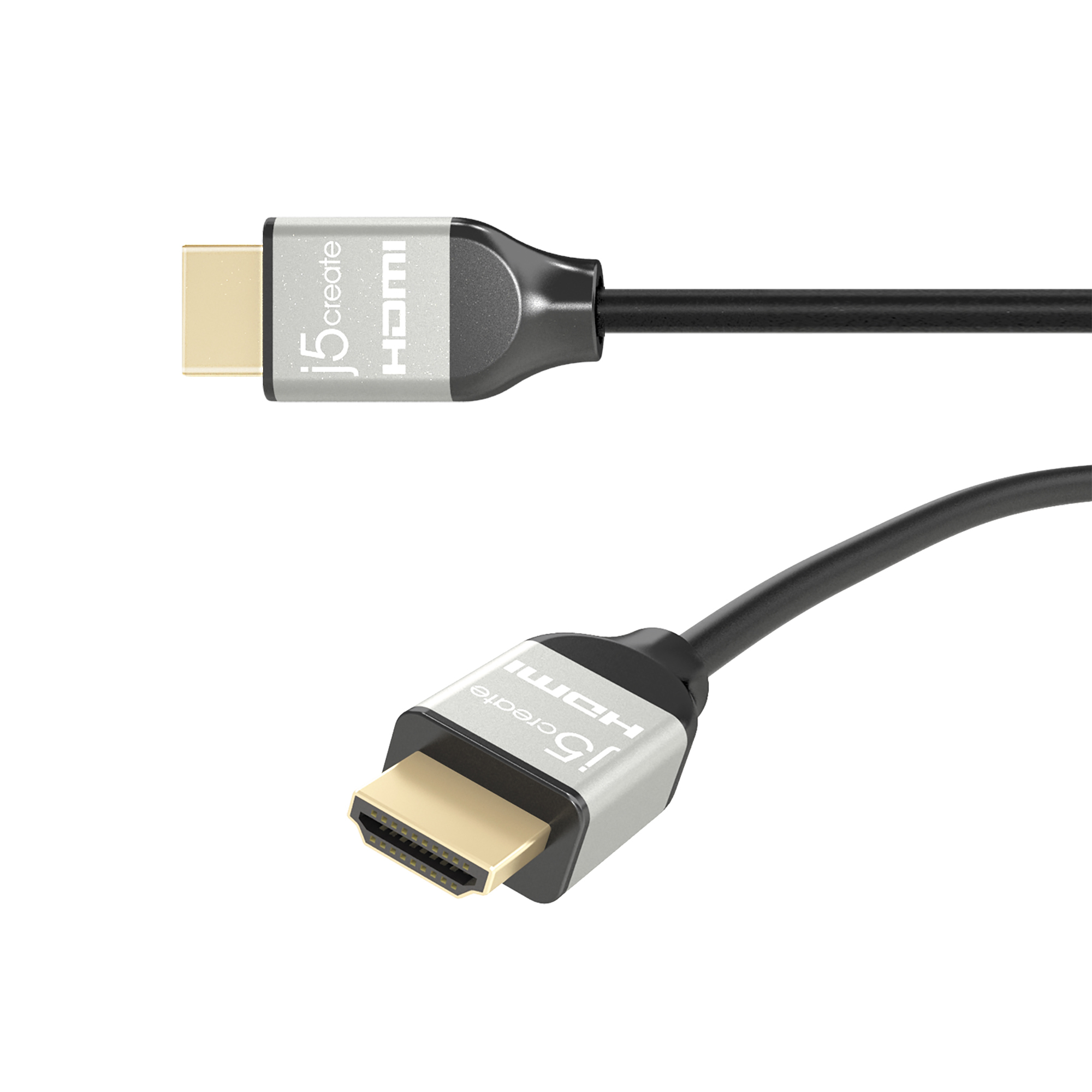 j5create JDC52 Ultra HD 4K HDMI Cable, Black and Grey, 2 m