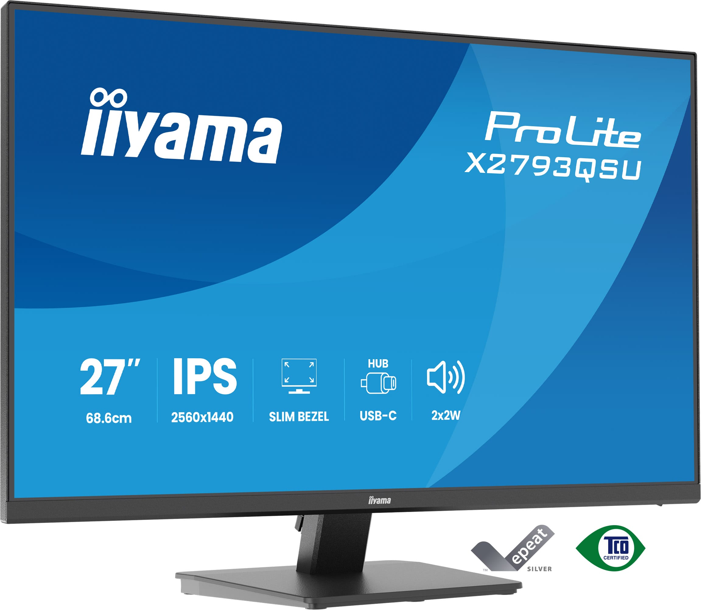 iiyama ProLite X2793QSU-B1 computer monitor 68.6 cm (27) 2560 x 1440 pixels Quad HD LED Black