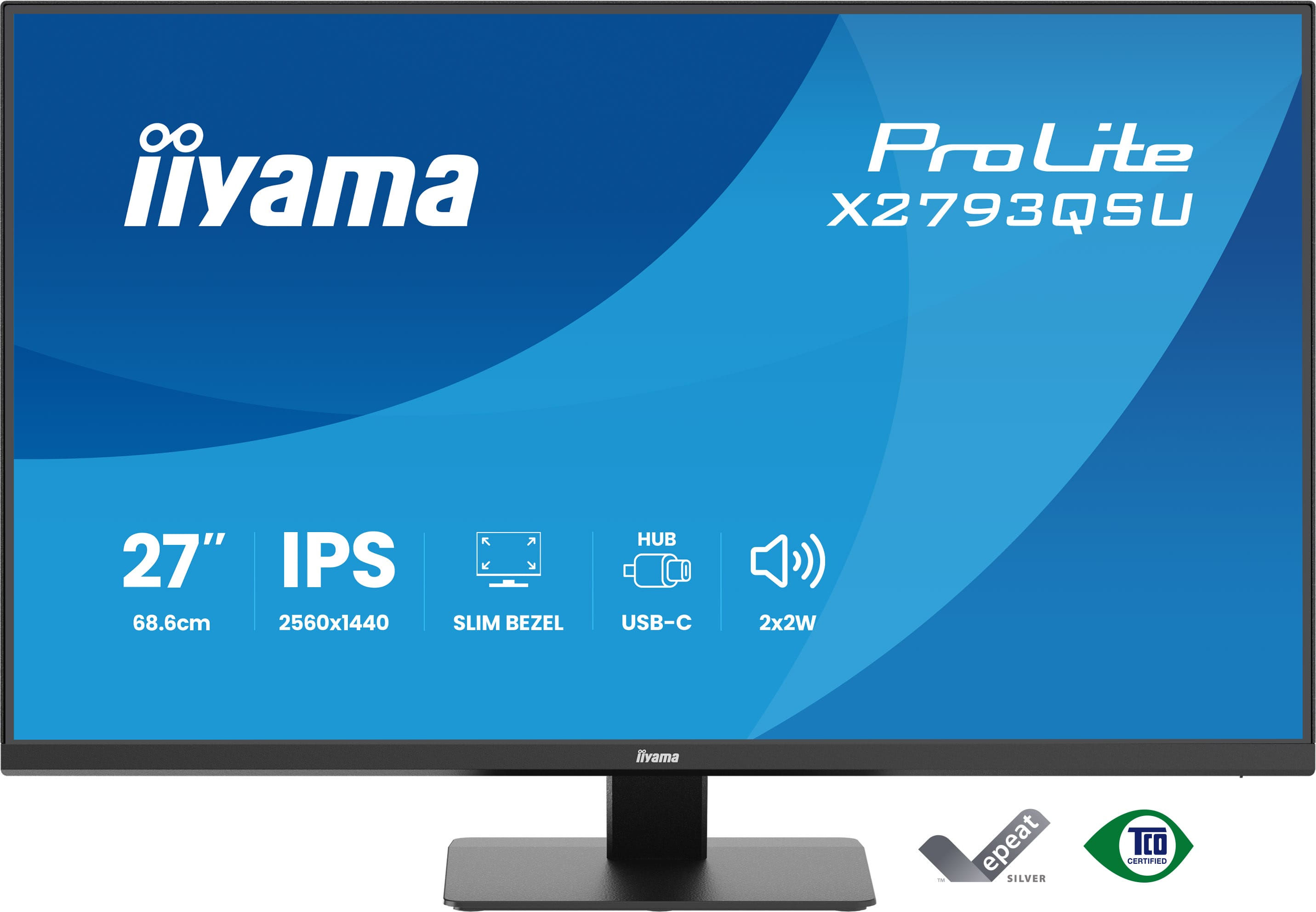 iiyama ProLite X2793QSU-B1 �cran plat de PC 68,6 cm (27) 2560 x 1440 pixels Quad HD LED Noir