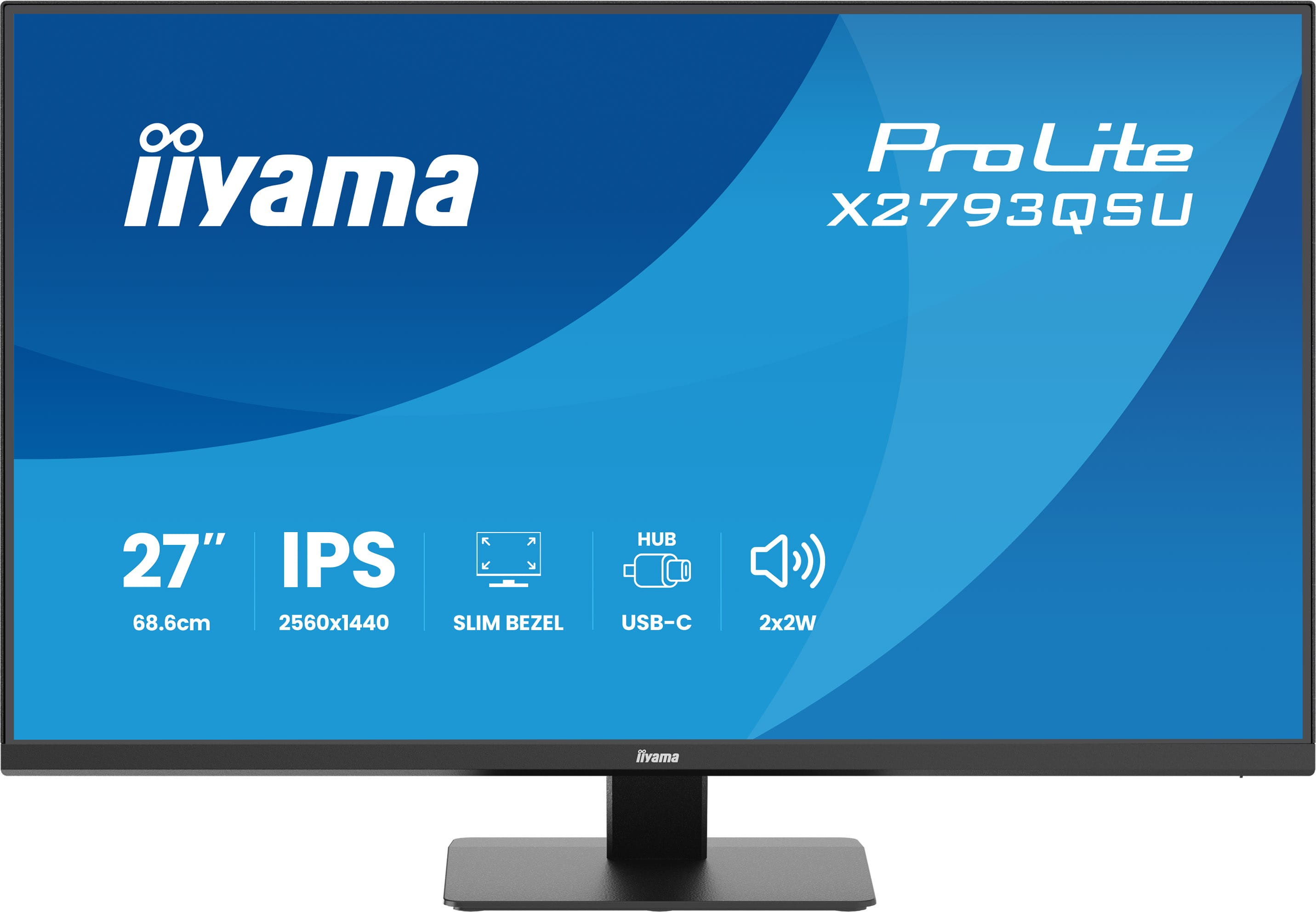 iiyama ProLite X2793QSU-B1 �cran plat de PC 68,6 cm (27) 2560 x 1440 pixels Quad HD LED Noir