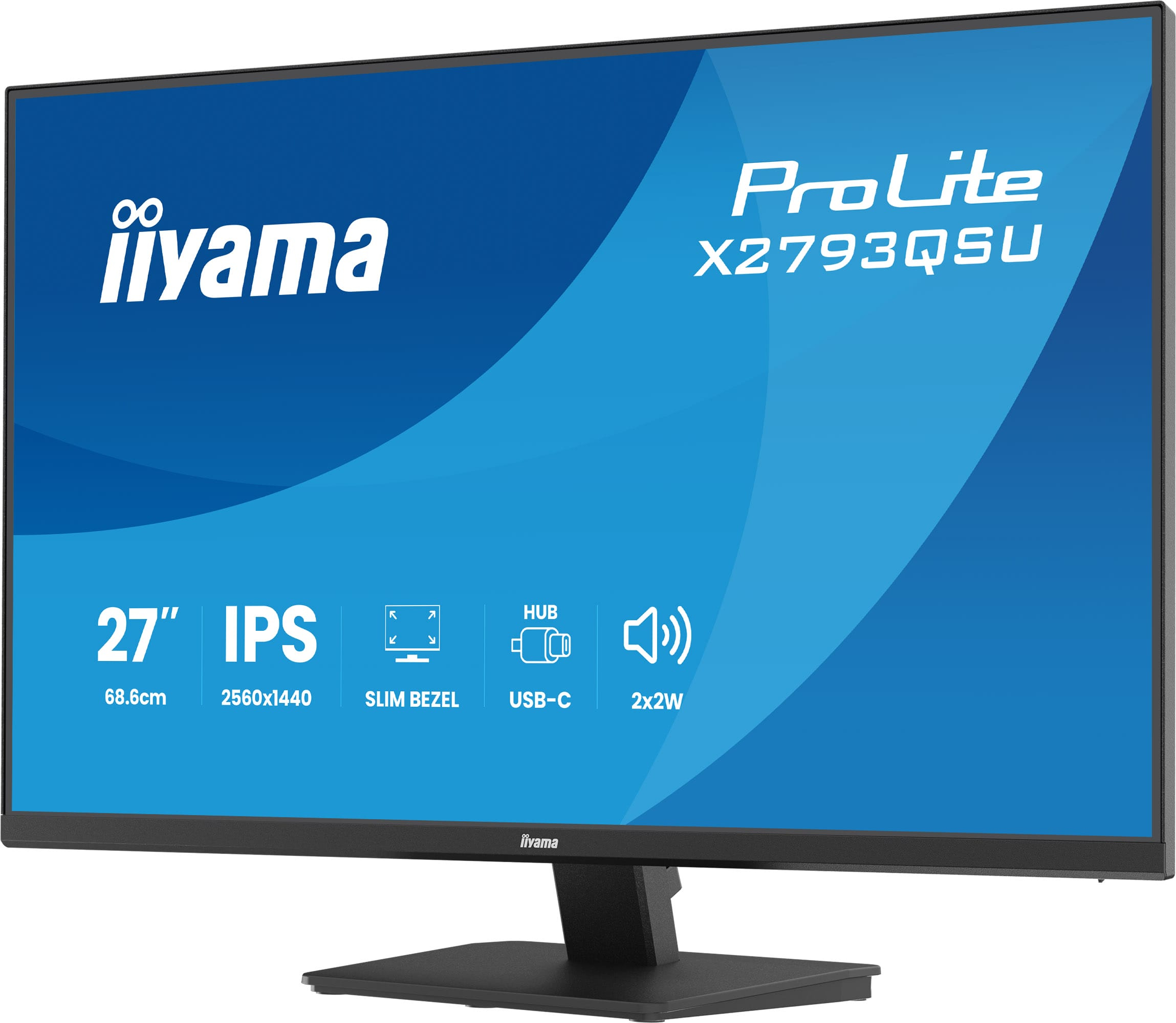 iiyama ProLite X2793QSU-B1 �cran plat de PC 68,6 cm (27) 2560 x 1440 pixels Quad HD LED Noir