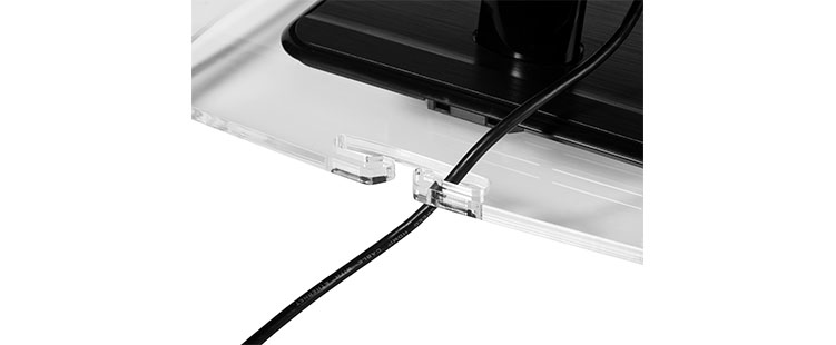 BakkerElkhuizen Q-riser 110 61 cm (24) Transparente Escritorio