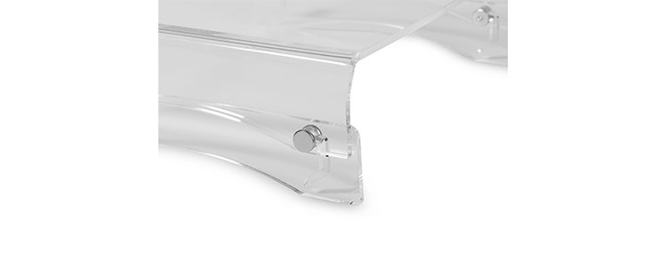 BakkerElkhuizen Q-riser 110 61 cm (24) Transparente Escritorio