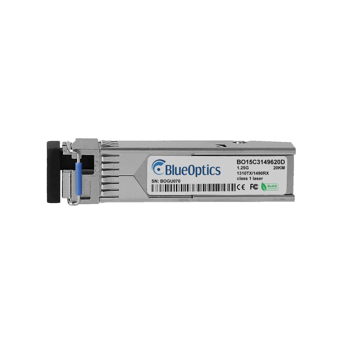 BlueOptics Lancom 60202 BlueOptics BO15C3149620D SFP Transceiver, LC-Simplex, 1000BASE-BX-U, Singlemode Fiber, TX1310nm/RX1490nm, 10KM
