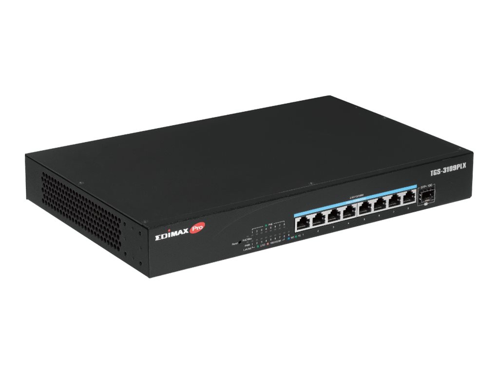 Edimax Pro TGS-3109PLX - Switch - web - Smart - 8 x 2.5GBase-T + 1 x 10 Gigabit SFP+ - an Rack montierbar, Desktop - PoE++ (240 W)