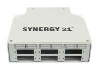 Synergy 21 LWL-Patchpanel fr Hutschiene DIN 6xSC-Duplex/LC-Quad-Buchsen ohne Kupplungen - Kabel