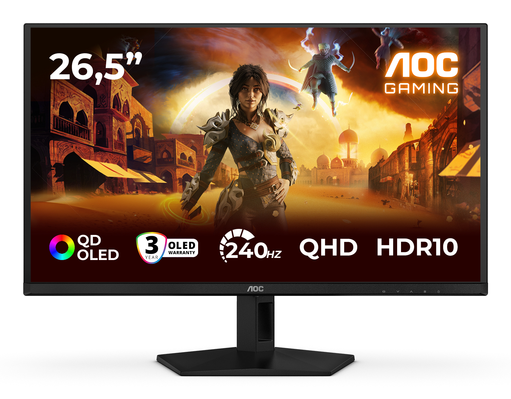 AOC G4 Q27G41ZDF computer monitor 67.3 cm (26.5) 2560 x 1440 pixels Quad HD QD-OLED Black, Red