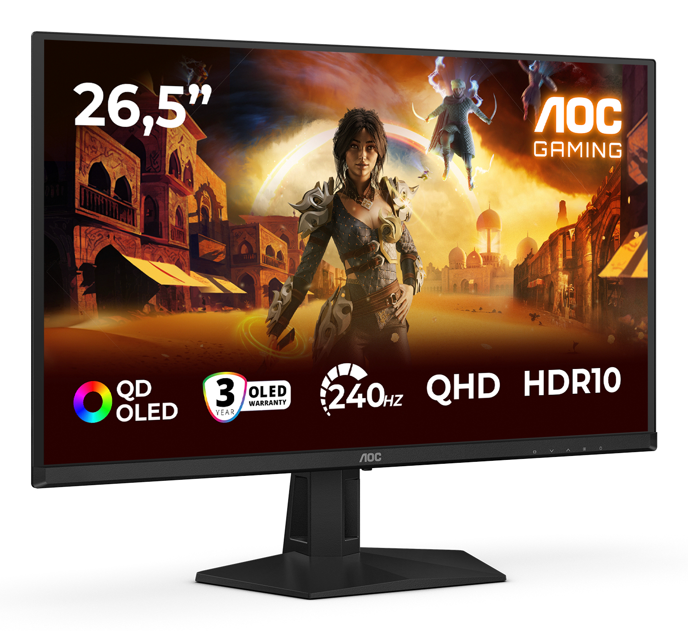 AOC G4 Q27G41ZDF computer monitor 67.3 cm (26.5) 2560 x 1440 pixels Quad HD QD-OLED Black, Red