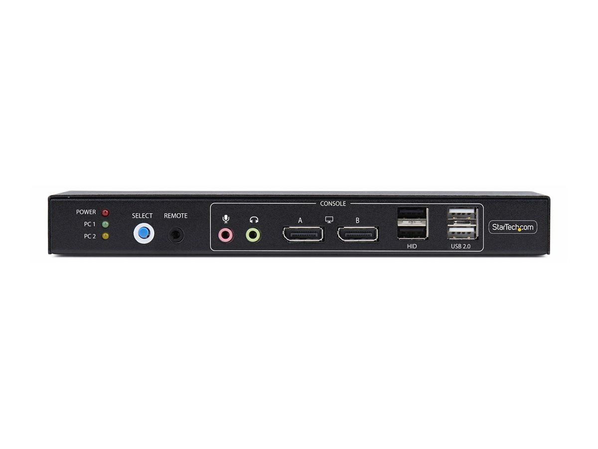 StarTech.com 2-Port Dual-Monitor DP KVM Switch w/Video Matrix, 4K 60Hz