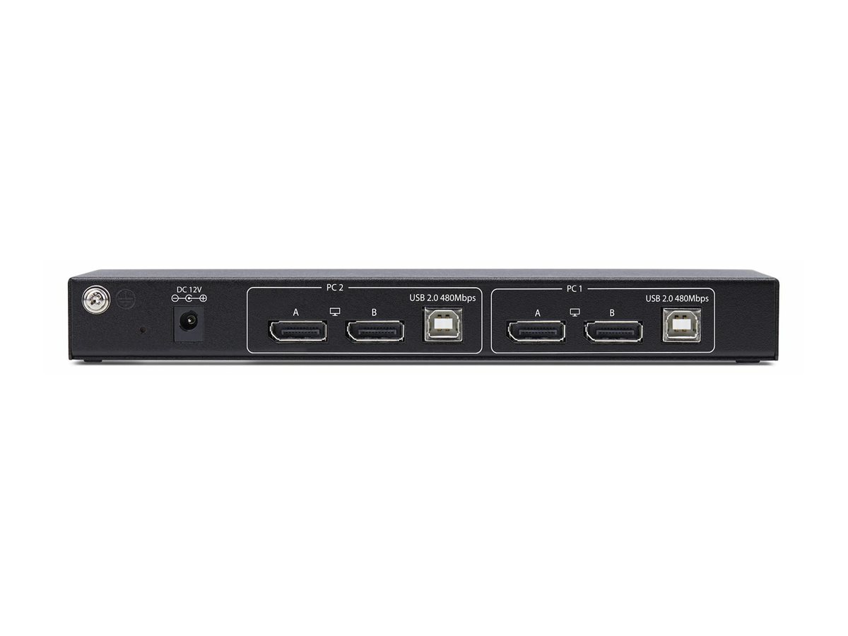 StarTech.com 2-Port Dual-Monitor DP KVM Switch w/Video Matrix, 4K 60Hz