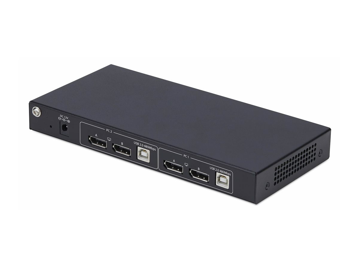 StarTech.com 2-Port Dual-Monitor DP KVM Switch w/Video Matrix, 4K 60Hz
