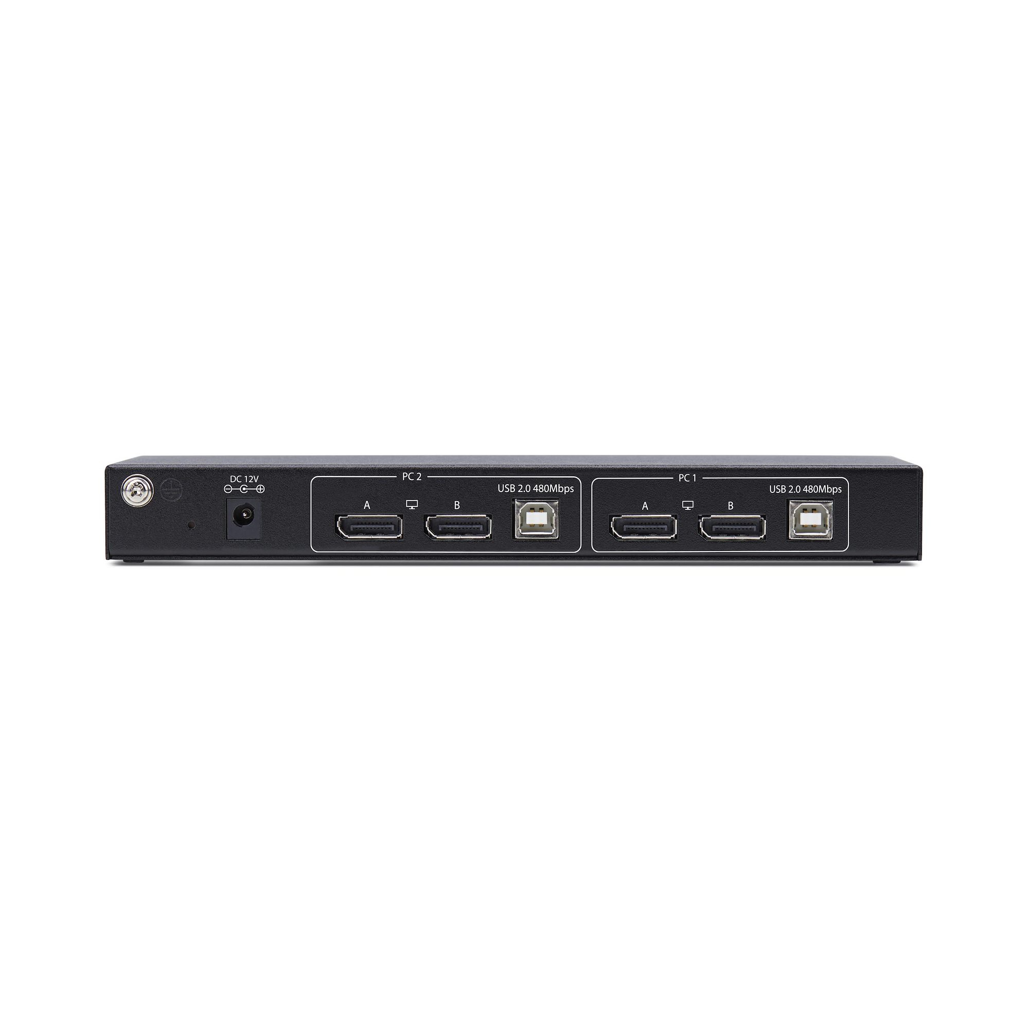 StarTech.com 2-Port Dual-Monitor DP KVM Switch w/Video Matrix, 4K 60Hz