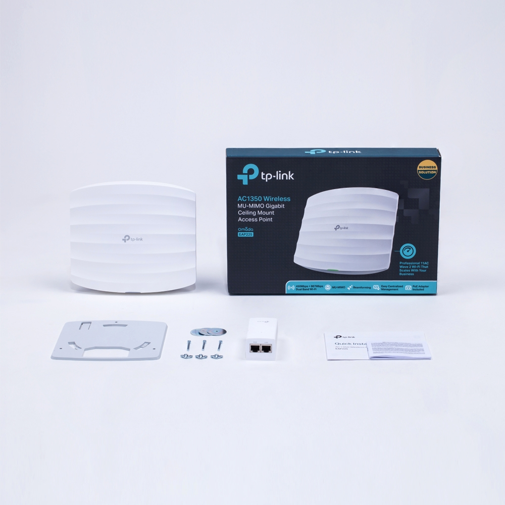 TP-Link EAP225 router inal�mbrico Gigabit Ethernet Doble banda (2,4 GHz / 5 GHz) 4G Blanco