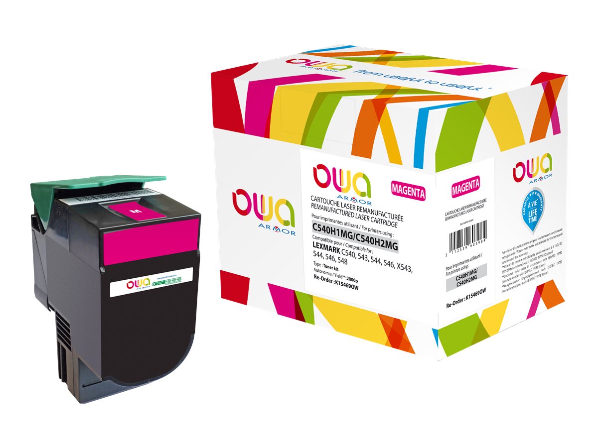 Armor OWA - Magenta - kompatibel - wiederaufbereitet - Tonerpatrone (Alternative zu: Lexmark C540H1MG, Lexmark C540H2MG)