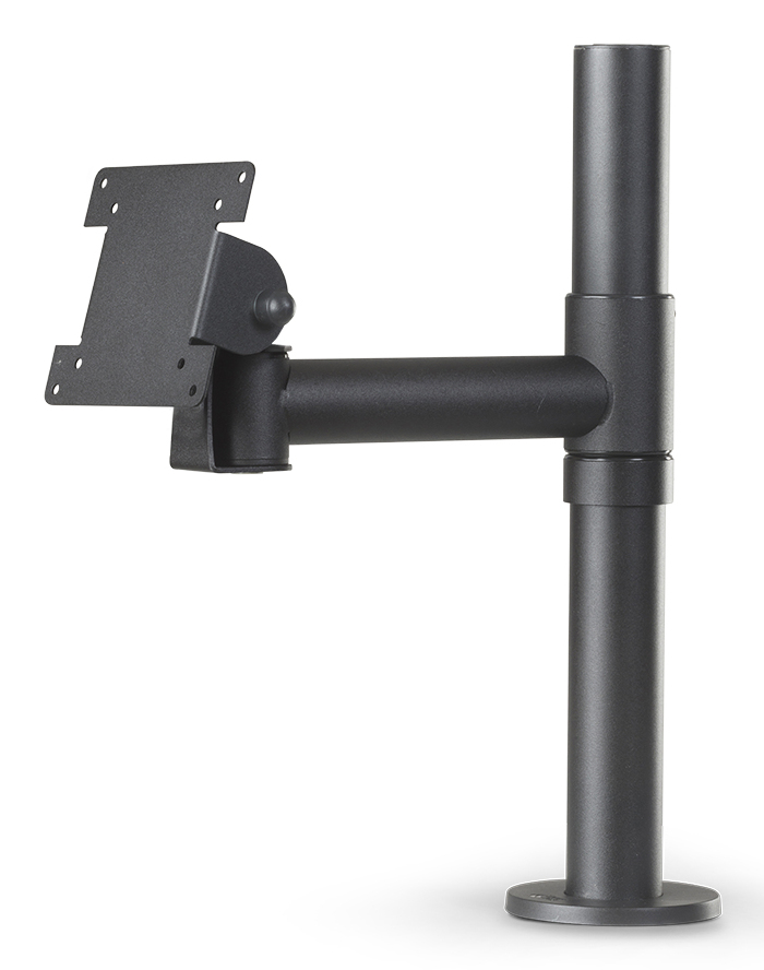 Ergonomic Solutions SpacePole POS SPV1104-FX-02 accessoire de systme de paiement en point de vente Noir Mtal 12 kg 75 x 75 mm 100 x 100 mm