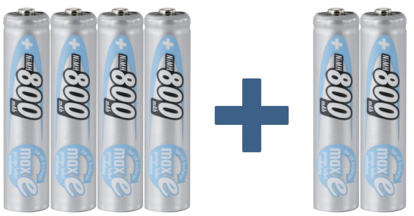 Ansmann 4+2 gratis Akkus maxE Micro AAA 800 mAh