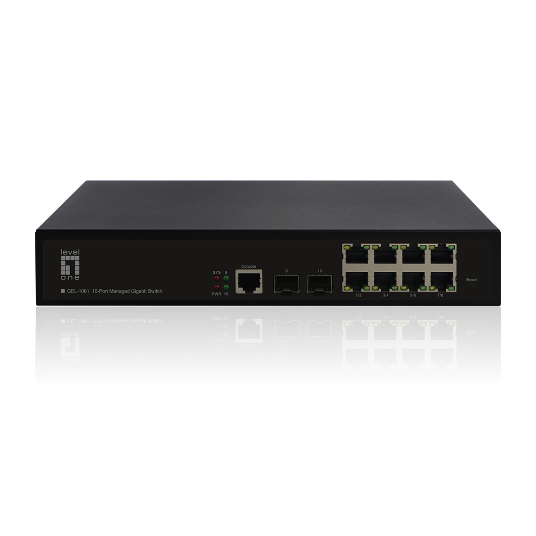 LevelOne GEL-1061 - Switch - managed - 8 x 10/100/1000 + 2 x SFP