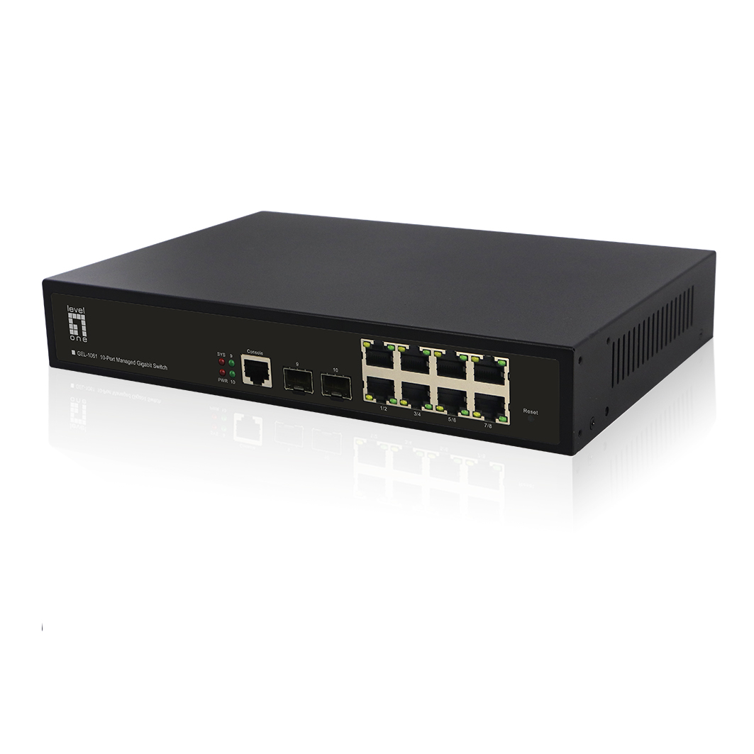 LevelOne GEL-1061 - Switch - managed - 8 x 10/100/1000 + 2 x SFP