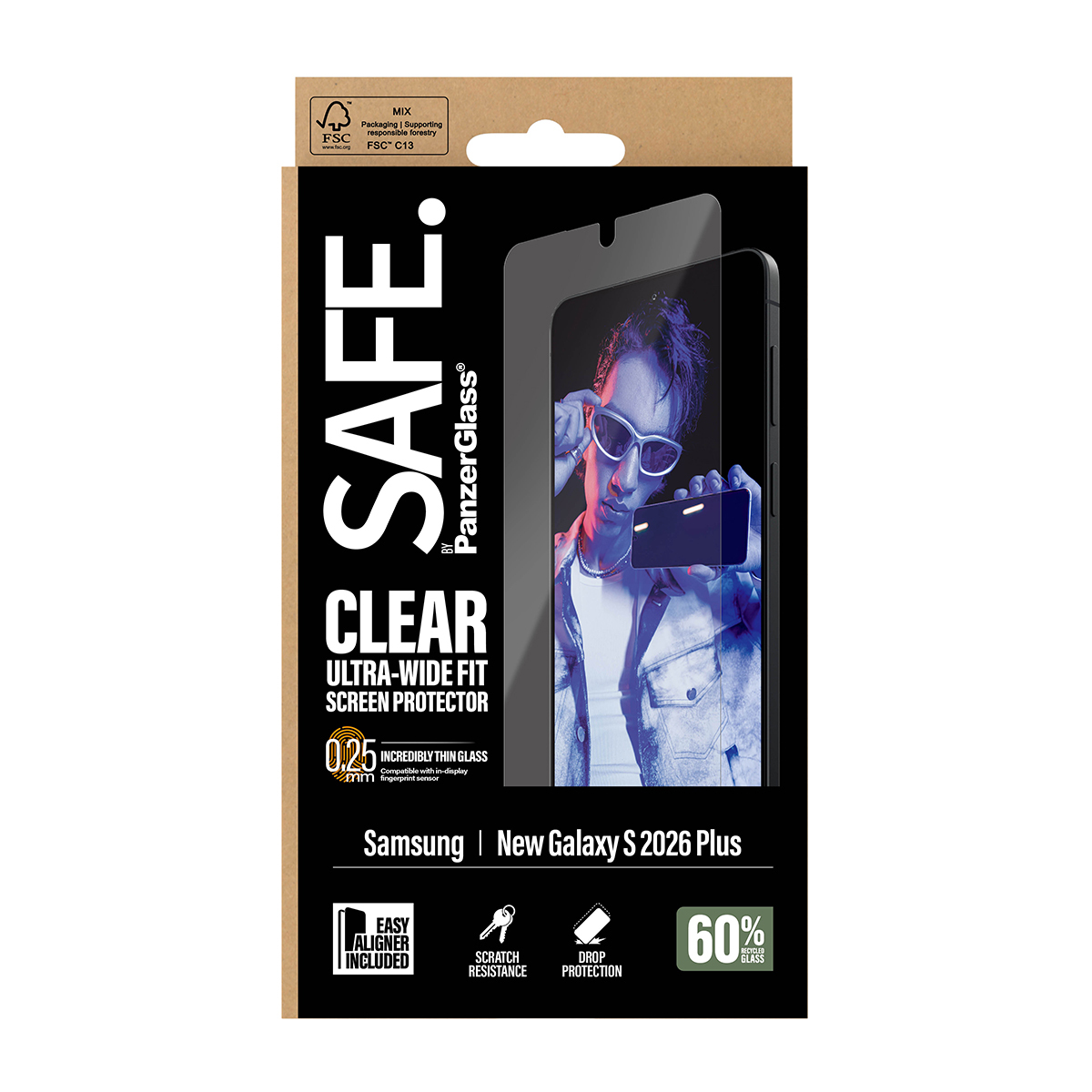 PanzerGlass SAFE BY SCREEN PROTECTOR Samsung Galaxy S26 PLUS Ultra-Wide Fit W