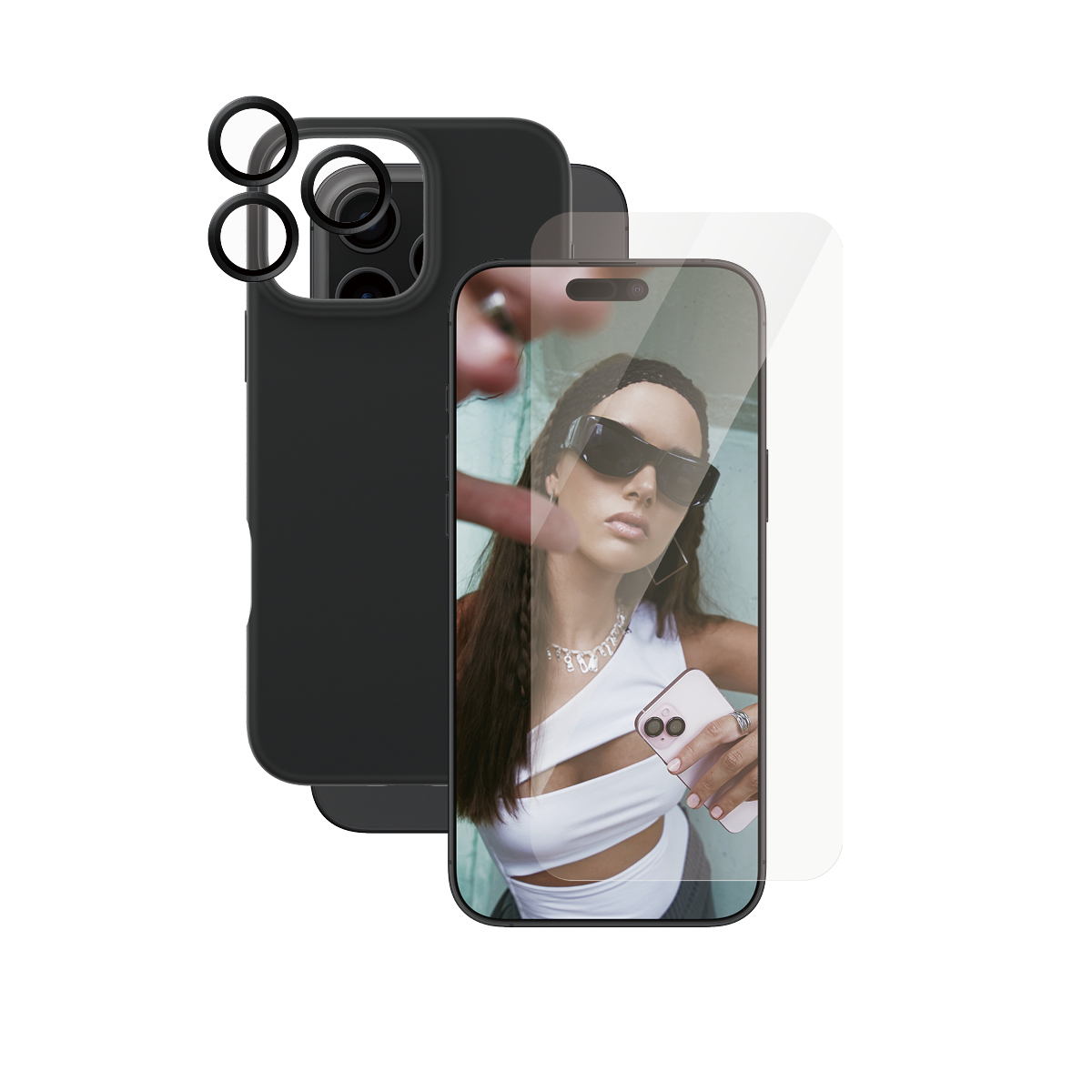 PanzerGlass CARE by PanzerGlass - Hintere Abdeckung f�r Mobiltelefon - Aluminiumlegierung, fettabweisende Beschichtung, Polyethylenterephthalat (PET)