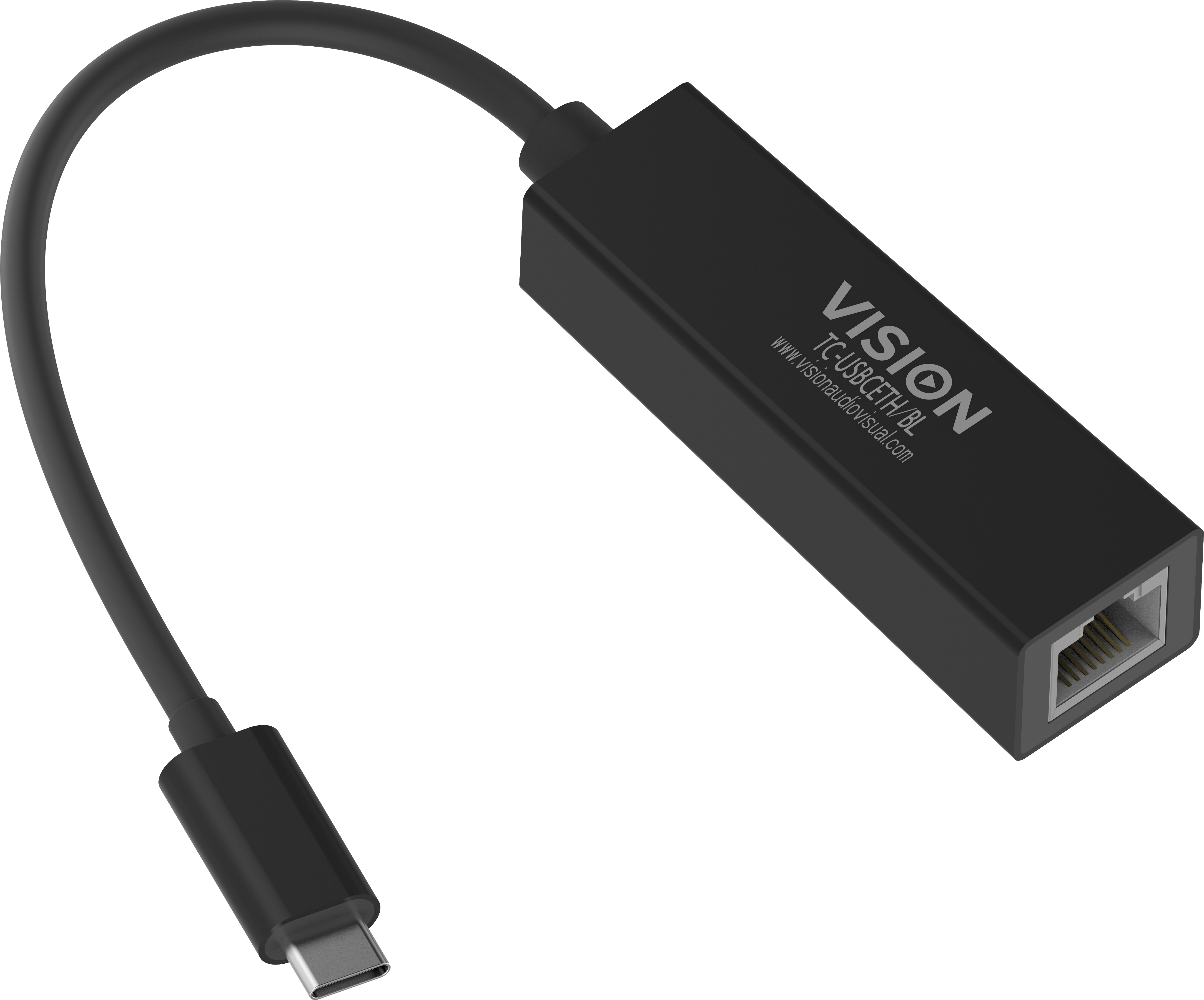 Vision TC-USBCETH/BL - Netzwerkadapter - USB-C 3.1