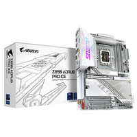 GIGABYTE Placa base Z890 AORUS PRO ICE - Compatible con CPUs Intel Core Ultra (Serie 2), VRM de 16+1+2 fases, hasta 9500MHz DDR5 (OC), 1xPCIe 5.0 + 4xPCIe 4.0, Wi-Fi 7, LAN 5GbE, Thunderbolt 4