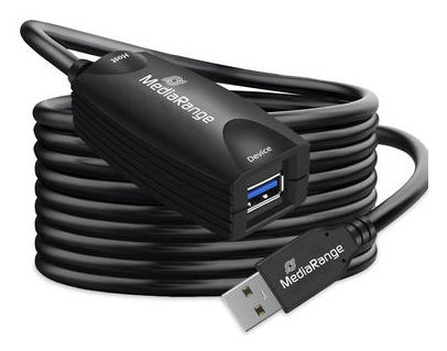 MediaRange MRCS242 c�ble USB USB 3.2 Gen 1 (3.1 Gen 1) 5 m USB A 5 Gbit/s Noir