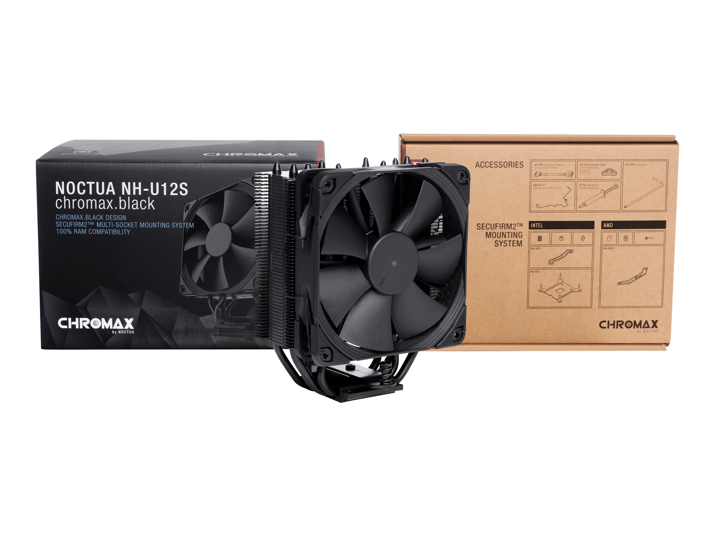 Noctua NH-U12S - Prozessor-Luftk�hler - (f�r: AM4, FM2, FM1, AM3+, AM3, AM2, AM2+, LGA1150, LGA1151, LGA1155, LGA1156, LGA2066, LGA2011, LGA2011-3 (Square ILM))