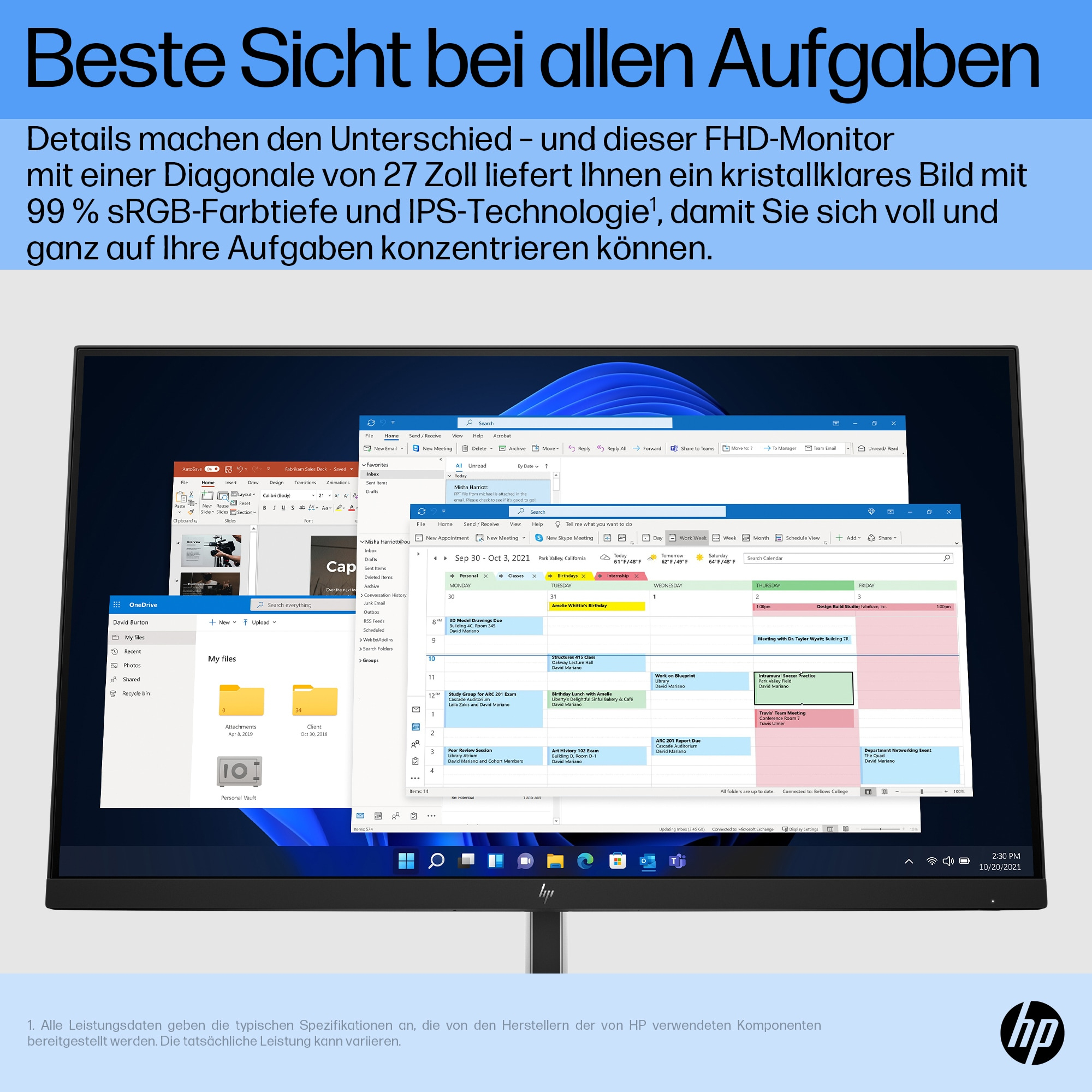 HP E27 G5 68,6 cm (27) 1920 x 1080 Pixeles Full HD Negro