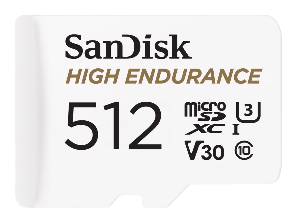 SanDisk High Endurance microSDXC 512GB+ SD Adapter up to 20K Hours Full HD/4K videos