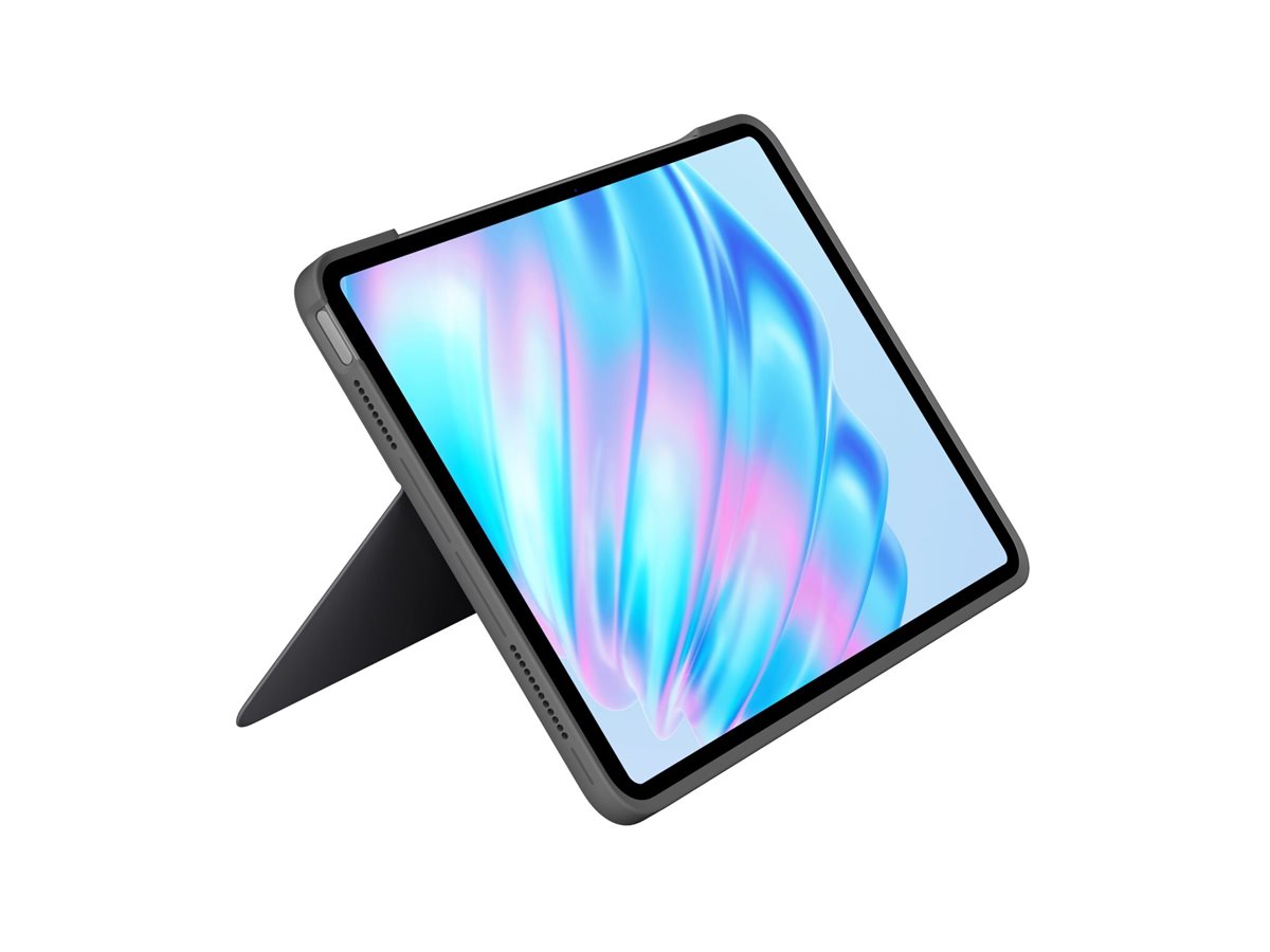 Logitech Combo Touch - Tastatur und Folioh�lle - mit Trackpad - hintergrundbeleuchtet - Apple Smart connector - QWERTY - US International - Oxford Gray - f�r Apple 13-inch iPad Air (M2, M3)