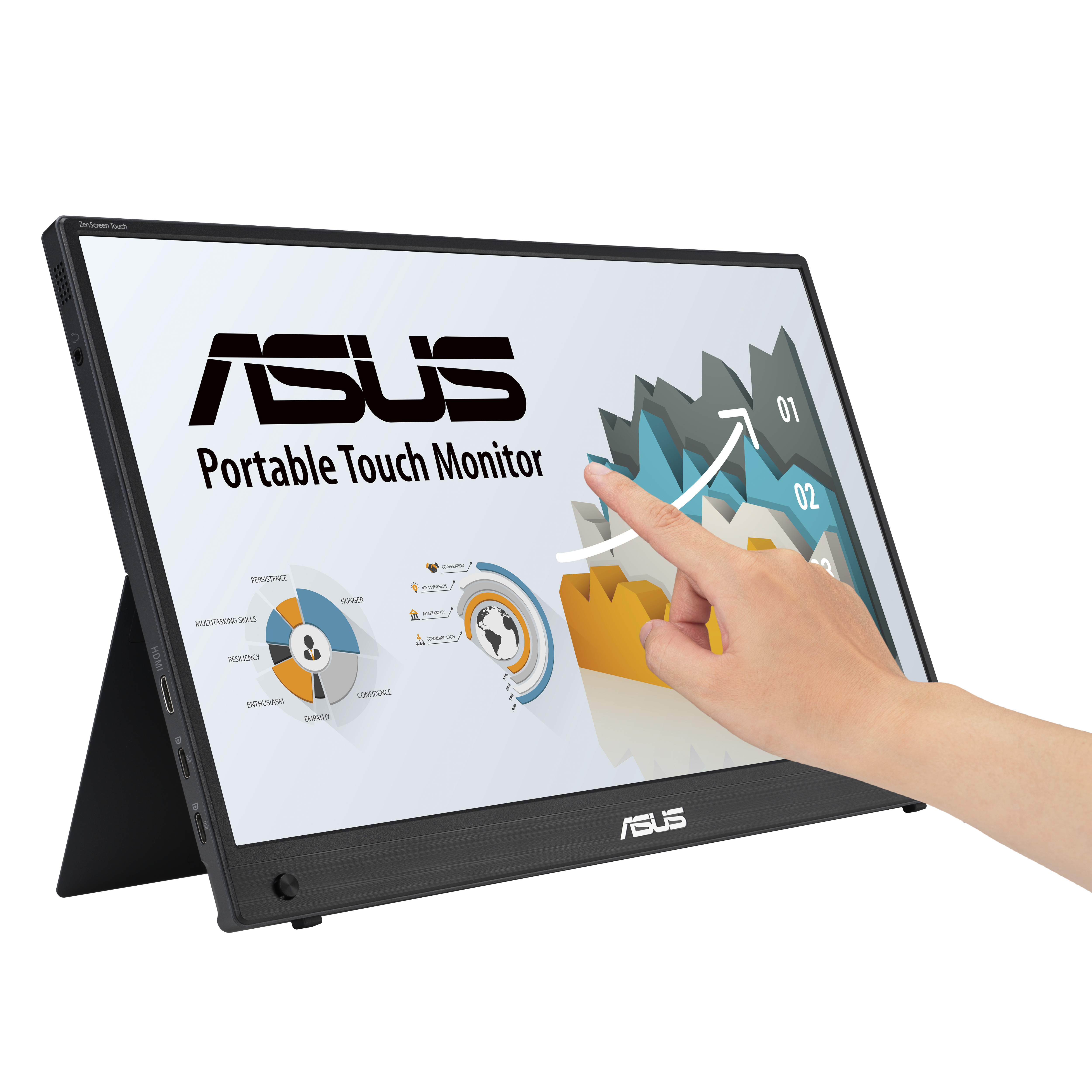 ASUS ZenScreen MB16AHT - 39,6 cm (15.6) - 1920 x 1080 Pixel - Full HD - 5 ms - Schwarz