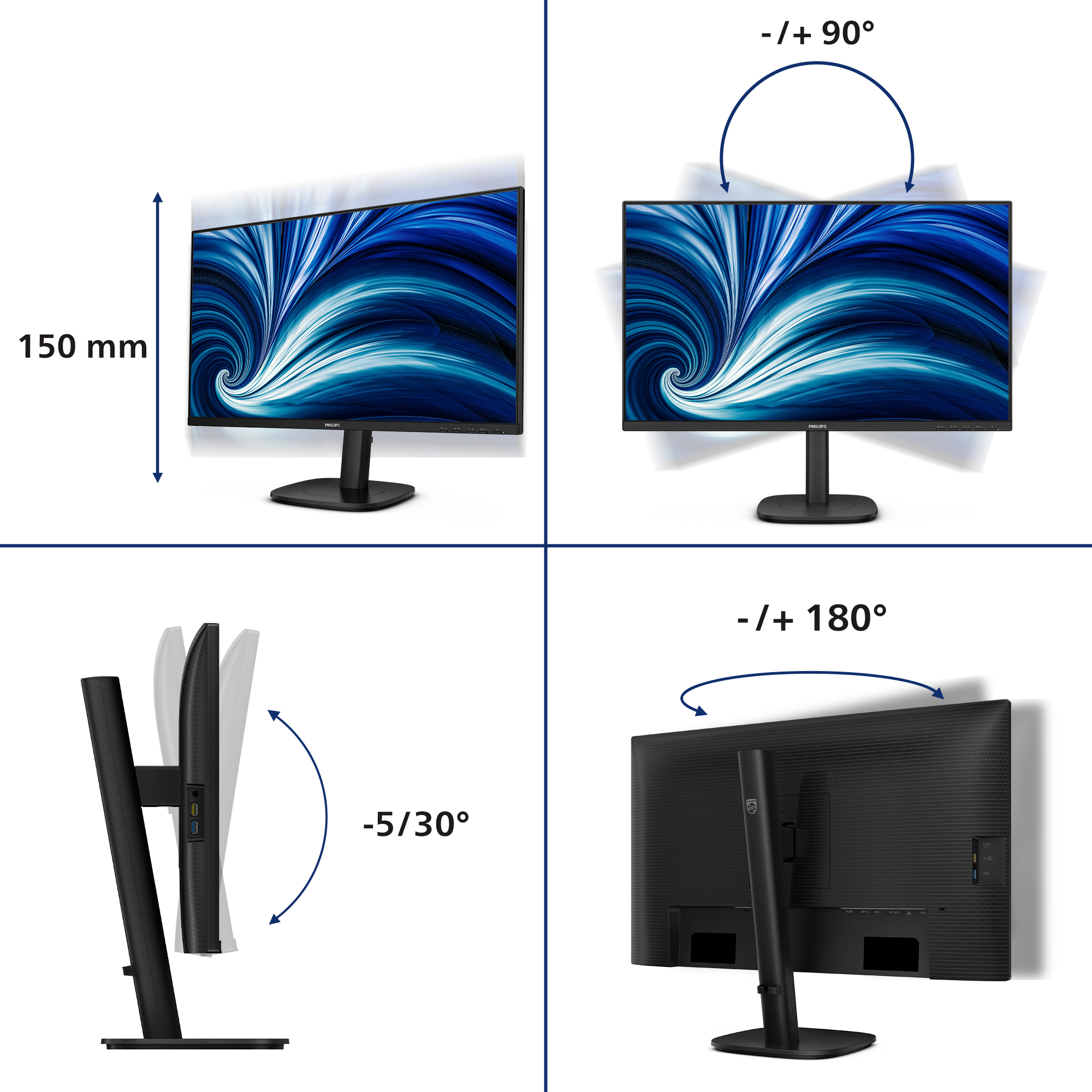 Philips 27 QHD HAS Docking 2x2W