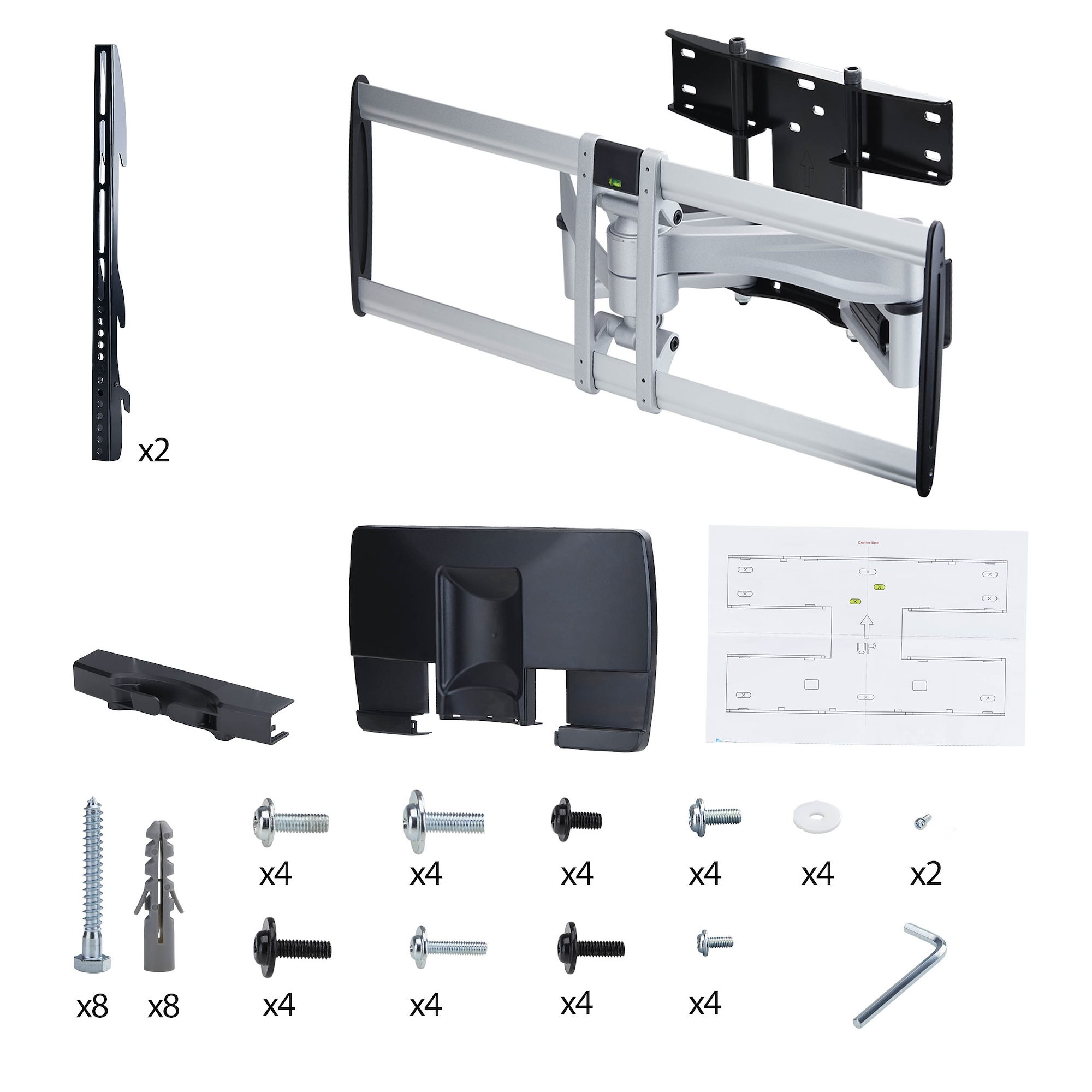 StarTech.com Heavy-Duty Articulating TV Wall Mount for up to 100-inch and 187.4lb/85kg Flat