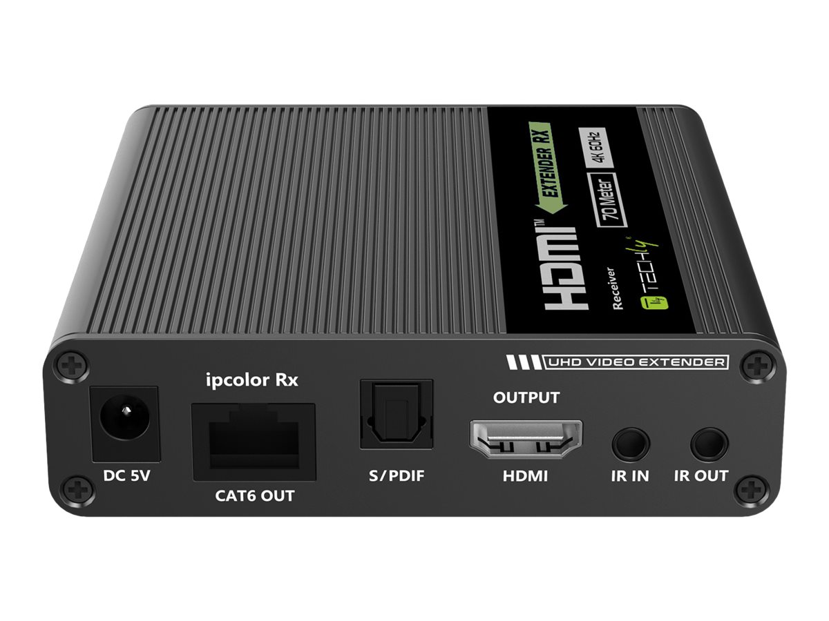 Techly IDATA-EXT-676 AV transmitter & receiver Black