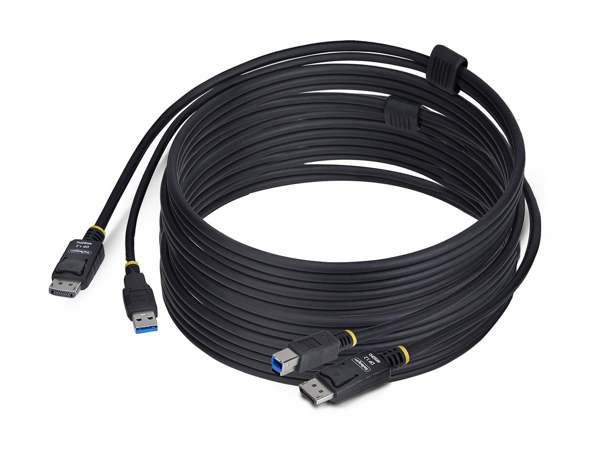 StarTech.com Cavo KVM DisplayPort e USB 5Gbps da 3m, Cavo Combinato DP 1.2 4K 60Hz e USB-A 3.0 per Switch KVM
