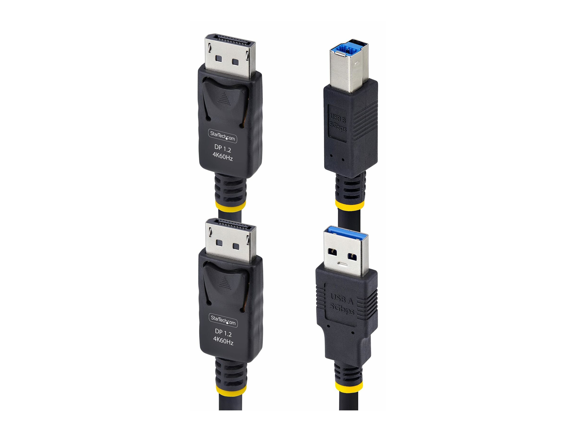 StarTech.com Cavo KVM DisplayPort e USB 5Gbps da 3m, Cavo Combinato DP 1.2 4K 60Hz e USB-A 3.0 per Switch KVM