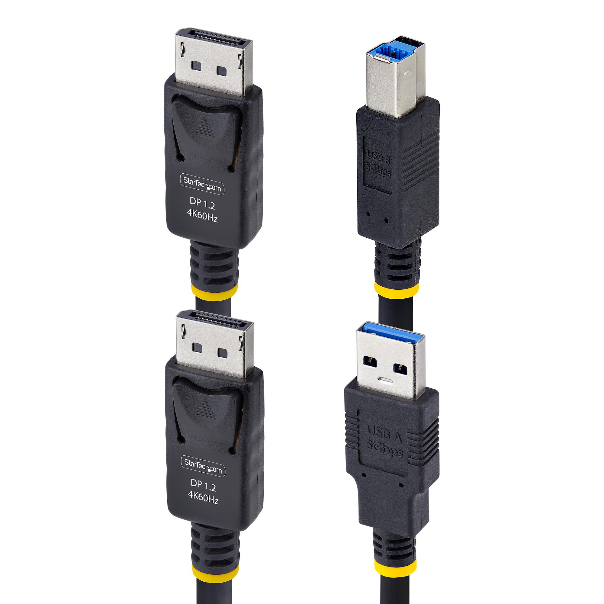 StarTech.com Cavo KVM DisplayPort e USB 5Gbps da 3m, Cavo Combinato DP 1.2 4K 60Hz e USB-A 3.0 per Switch KVM