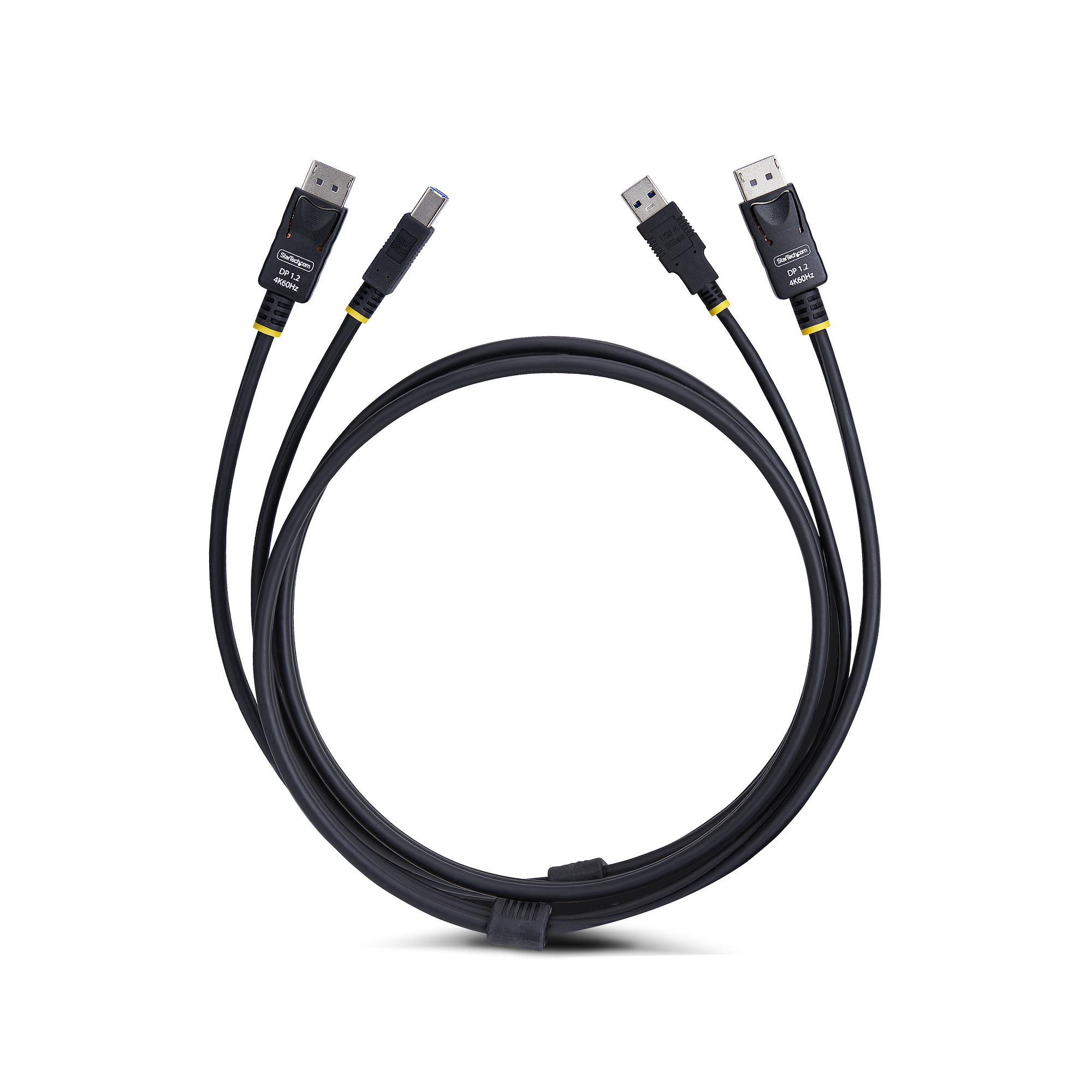 StarTech.com Cavo KVM DisplayPort e USB 5Gbps da 3m, Cavo Combinato DP 1.2 4K 60Hz e USB-A 3.0 per Switch KVM