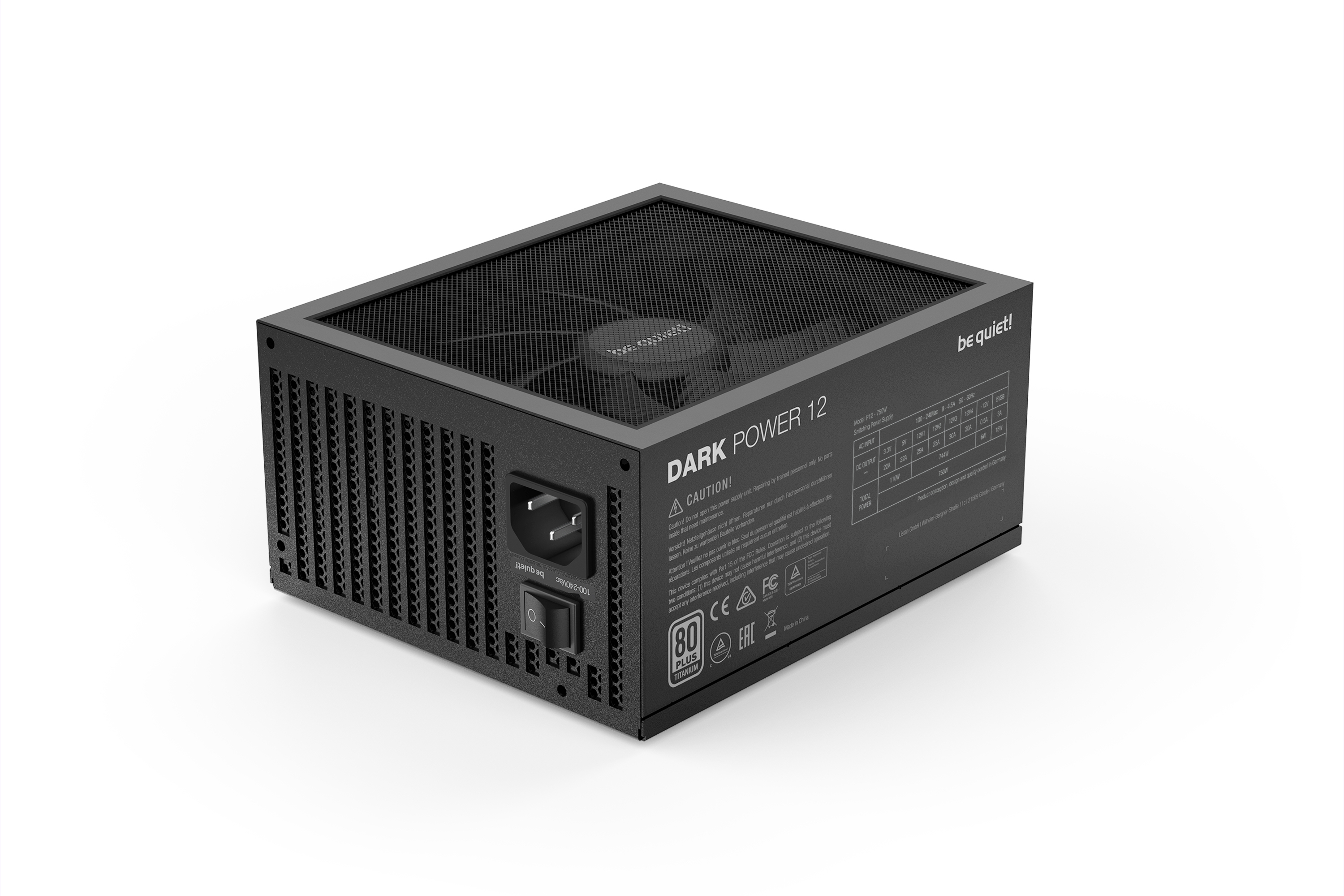be quiet! DARK POWER 12 750W alimentatore per computer 20+4 pin ATX ATX Nero