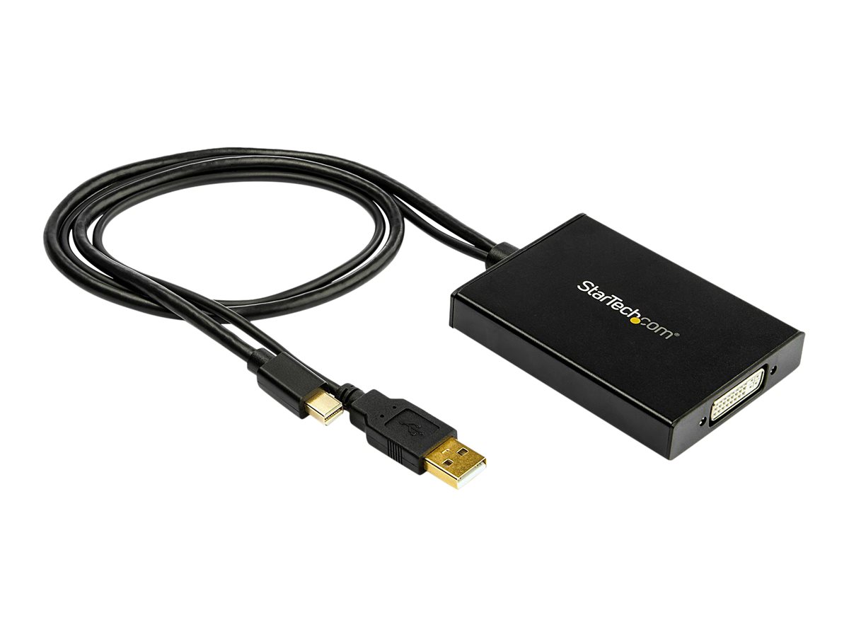 StarTech.com Adaptateur Mini DisplayPort vers DVI Dual Link - Adaptateur Convertisseur Vido dcran Actif Mini DisplayPort vers DVI-D - Alimentation USB - Dual Link - Noir