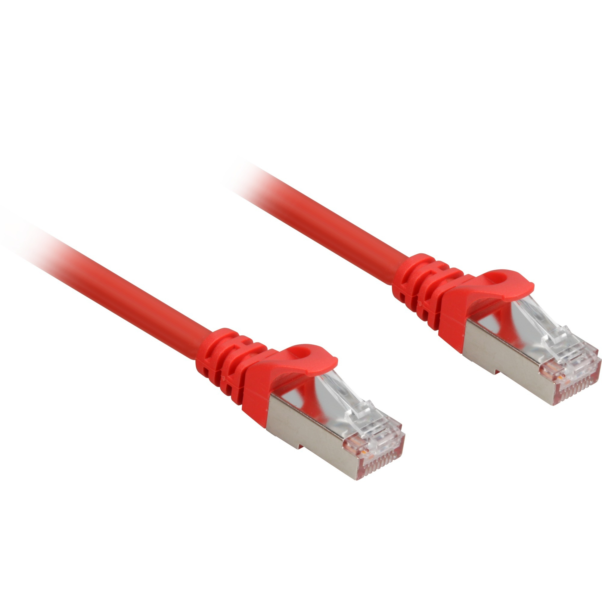 Sharkoon RJ45 CAT.6a SFTP LSOH rd 0.25m| Halogenfrei - Switch