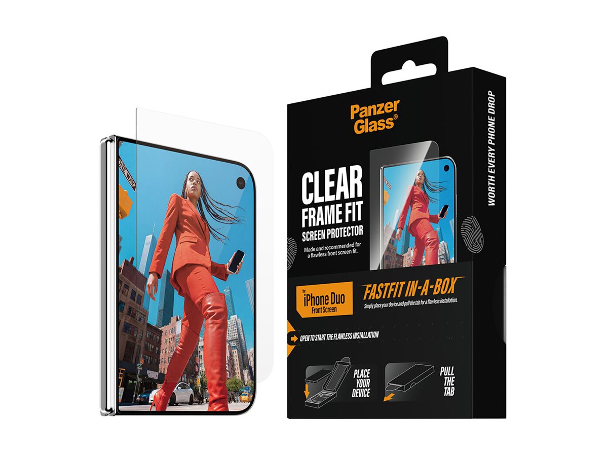 PanzerGlass � Front Screen Protector iPhone Duo | FRAME FIT w. FASTFIT IN-A-BOX Protector de pantalla 1 pieza(s)