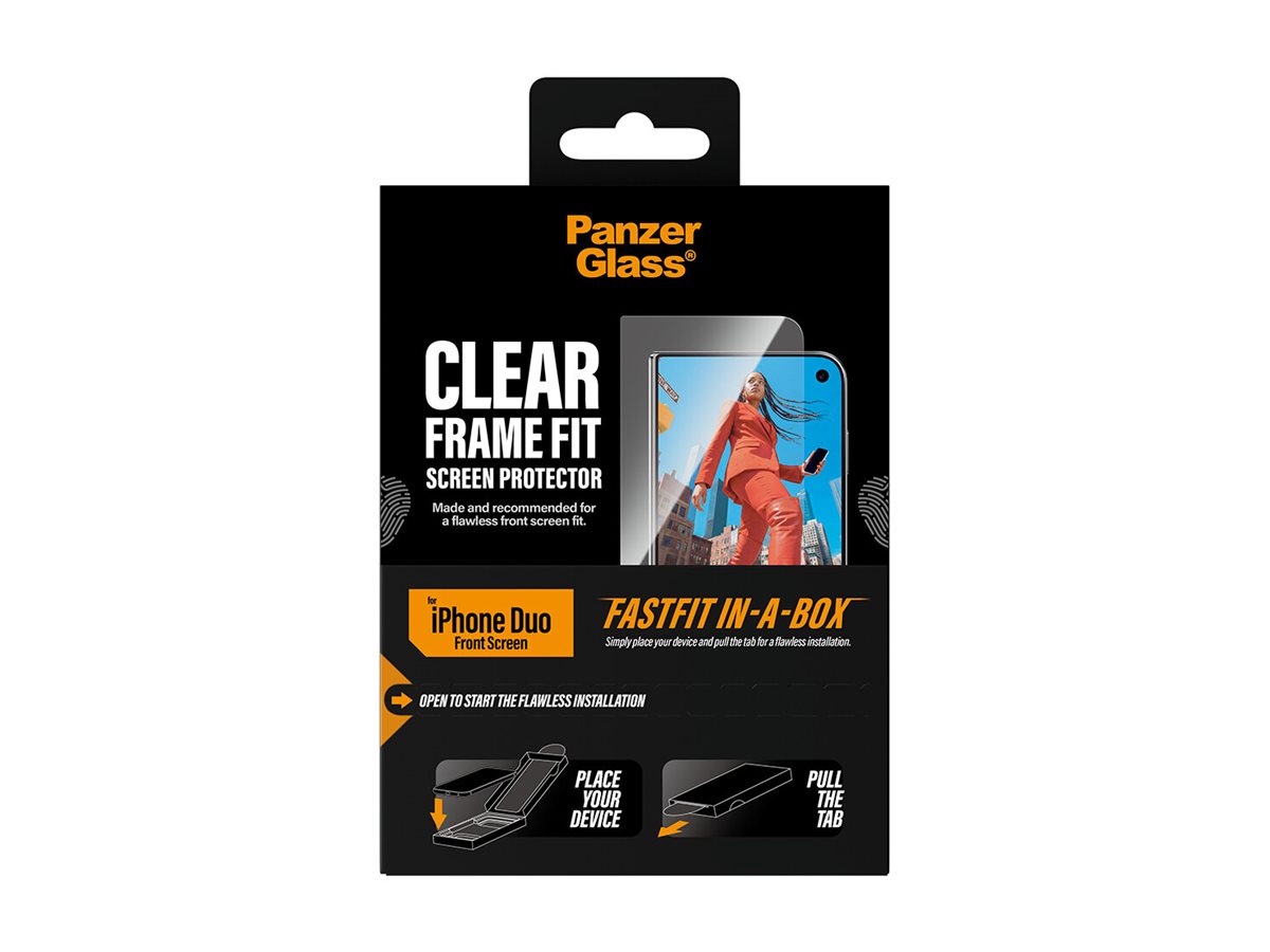 PanzerGlass � Front Screen Protector iPhone Duo | FRAME FIT w. FASTFIT IN-A-BOX Protector de pantalla 1 pieza(s)