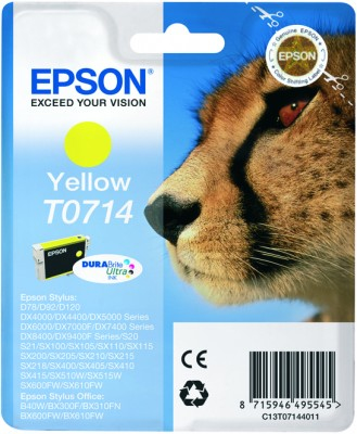 Epson Cheetah Singlepack Yellow T0714 DURABrite Ultra Ink