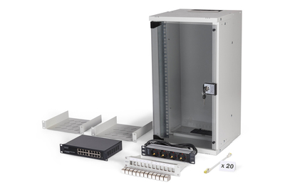 DIGITUS Netzwerk-Set SOHO Pro, 254 mm (10) - 12HE, 315 x 300 mm (B x T)