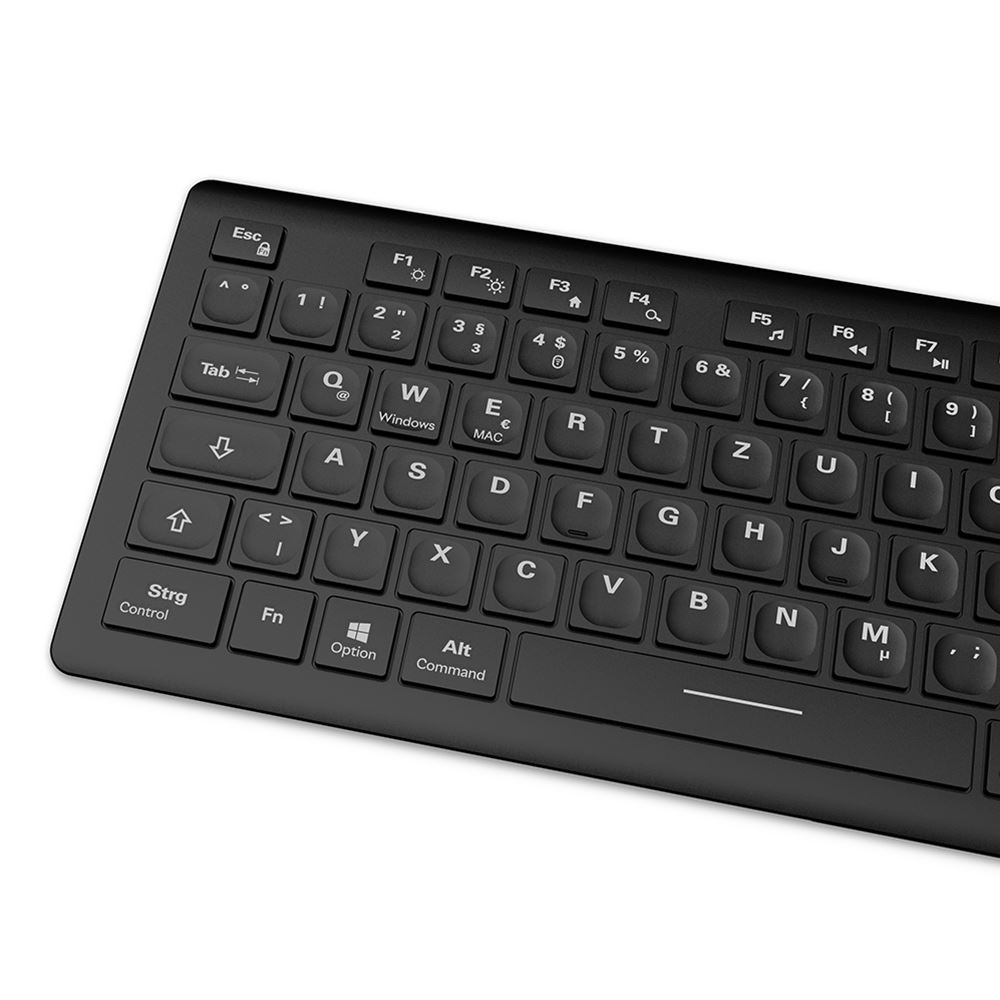 Sharkoon OfficePal K30W bk clavier maison/bureau USB QWERTZ Allemand Noir