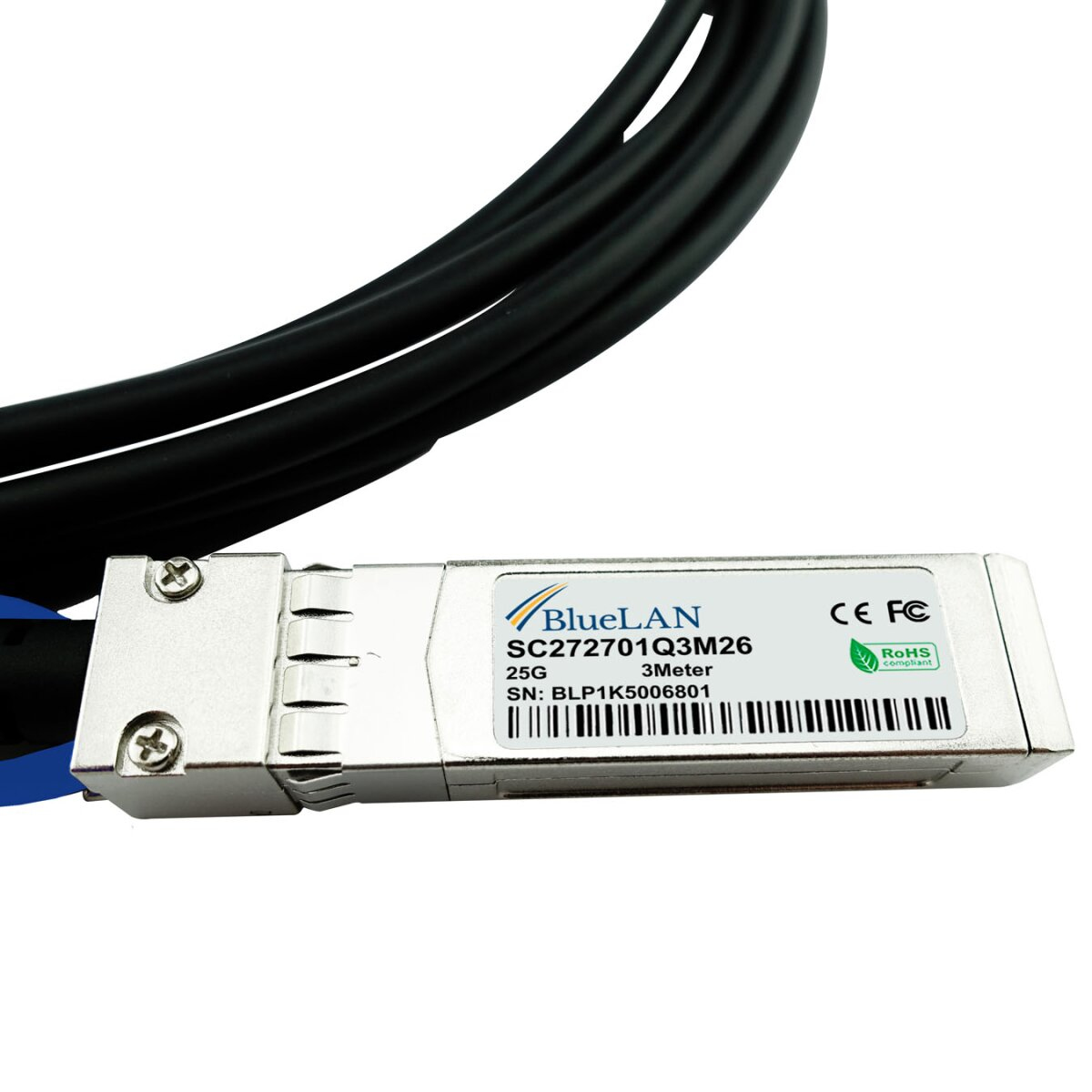 BlueOptics SFP28-DAC-1M-SP-BL cable infiniBanc Negro