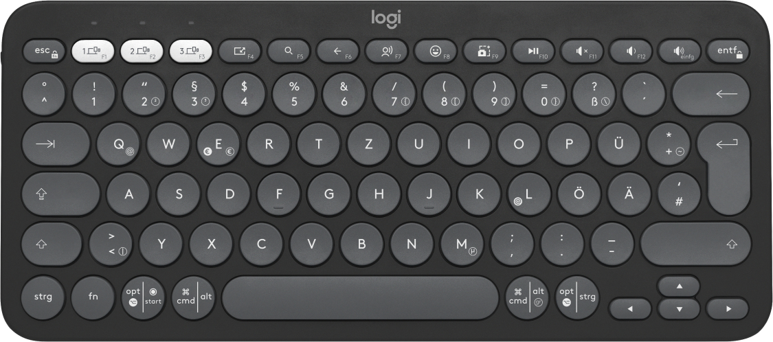 Logitech Pebble Keys 2 K380s TONAL GRAPHITE DEU BT N/A CENTRAL-419 UNIVERSAL