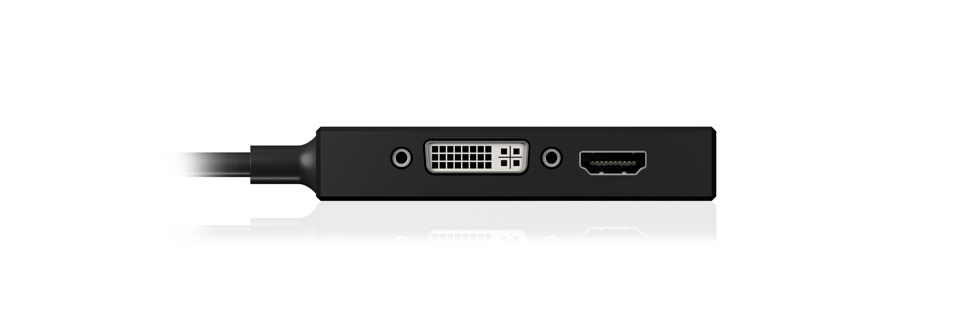 ICY BOX IB-AC1032 Mini DisplayPort DVI-D + VGA (D-Sub) + HDMI Nero